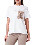 Koszulki i topy damskie - Taifun T-shirt damski, Białe wzory, 36 - miniaturka - grafika 1