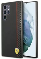 Etui i futerały do telefonów - Ferrari FESAXHCS22LBK S22 Ultra S908 czarny/black hardcase On Track Carbon Stripe FER000521-0 - miniaturka - grafika 1