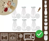 Pojemniki kuchenne - Słoiki WECK 6szt/ plastikowe wieko, miarka KARAFKA 1l 1062ml BUTELKA / Wamar-Sosenka - miniaturka - grafika 1