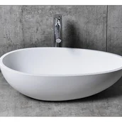 Umywalki - Bernstein Umywalka nablatowa TWA65 odlew mineralny - biały wysoki połysk - miniaturka - grafika 1