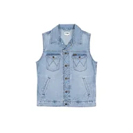 Kurtki męskie - Wrangler Męska kurtka dżinsowa Denim Vest, Blue Sunrise, XXL duże rozmiary - miniaturka - grafika 1