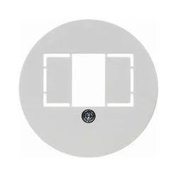 Element centralny do gniazda przyłączeniowego TAE i gniazda głośnikowego stereofonicznego, śnieżnobiały, 1930/Glas/Palazzo 1040 Berker - Gniazdka elektryczne - miniaturka - grafika 1