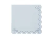 Dekoracje i nakrycia stołu na imprezę - Serwetki papierowe niebieskie z falbanką - 33 cm - 12 szt. - miniaturka - grafika 1