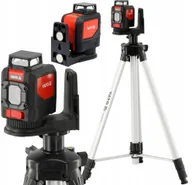 Poziomice laserowe - YATO LASER ZIELONY 5 LINIOWY 360st. ZESTAW - miniaturka - grafika 1