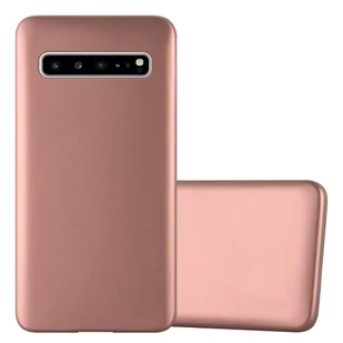 Pokrowiec Do Samsung Galaxy S10 5G w METALLIC RÓŻOWE ZŁOTO Etui TPU Silikon Obudowa Ochronny Case Cover Cadorabo - Etui i futerały do telefonów - miniaturka - grafika 1
