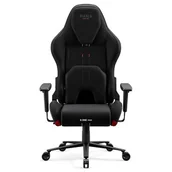 Fotele gamingowe - DIABLO Fotel Gamingowy Obrotowy Materiałowy X.One PRIME Normal Size, Czarny Burned Black - miniaturka - grafika 1