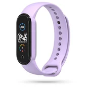 Akcesoria do smartwatchy - Gumowy pasek Iconband do Xiaomi Mi Band 5 fioletowy - miniaturka - grafika 1