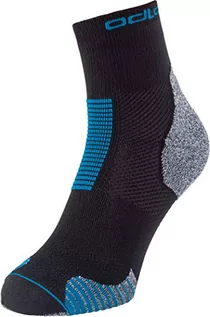 Skarpetki damskie - Odlo Ceramicool Stabilizer Socks Quarter, black/mykonos blue EU 45-47 2021 Skarpety do biegania 763730-60109-45-47 - grafika 1