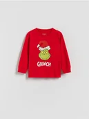 Bluzy i sweterki niemowlęce - Reserved - Longsleeve Grinch - czerwony - miniaturka - grafika 1