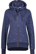 Bluzy damskie - Alife and Kickin YasminAK B Damska bluza dresowa, bluza na czas wolny, bluza z kapturem, bluza z zamkiem błyskawicznym i kapturem, XS-XXL, granatowa melanż, L, granatowy melanż - miniaturka - grafika 1