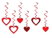 Walentynki - Congee.pl Świderki Serca na walentynki - 75 cm - 6 szt. SWID-WAL1 - miniaturka - grafika 1