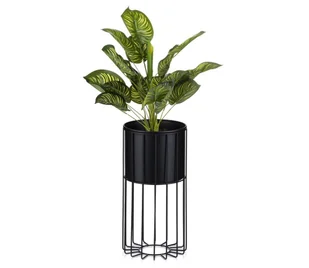 Metalowa doniczka LOFT 42x20 cm czarna - Donice - miniaturka - grafika 1