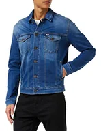Kurtki męskie - Tommy Jeans Reg Trucker Jk Wmbs kurtka męska, Wilson Mid Blue Stretch, XXL - miniaturka - grafika 1