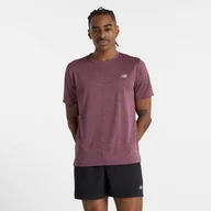 Koszulki męskie - Koszulka męska New Balance MT41253FDP fioletowa - miniaturka - grafika 1