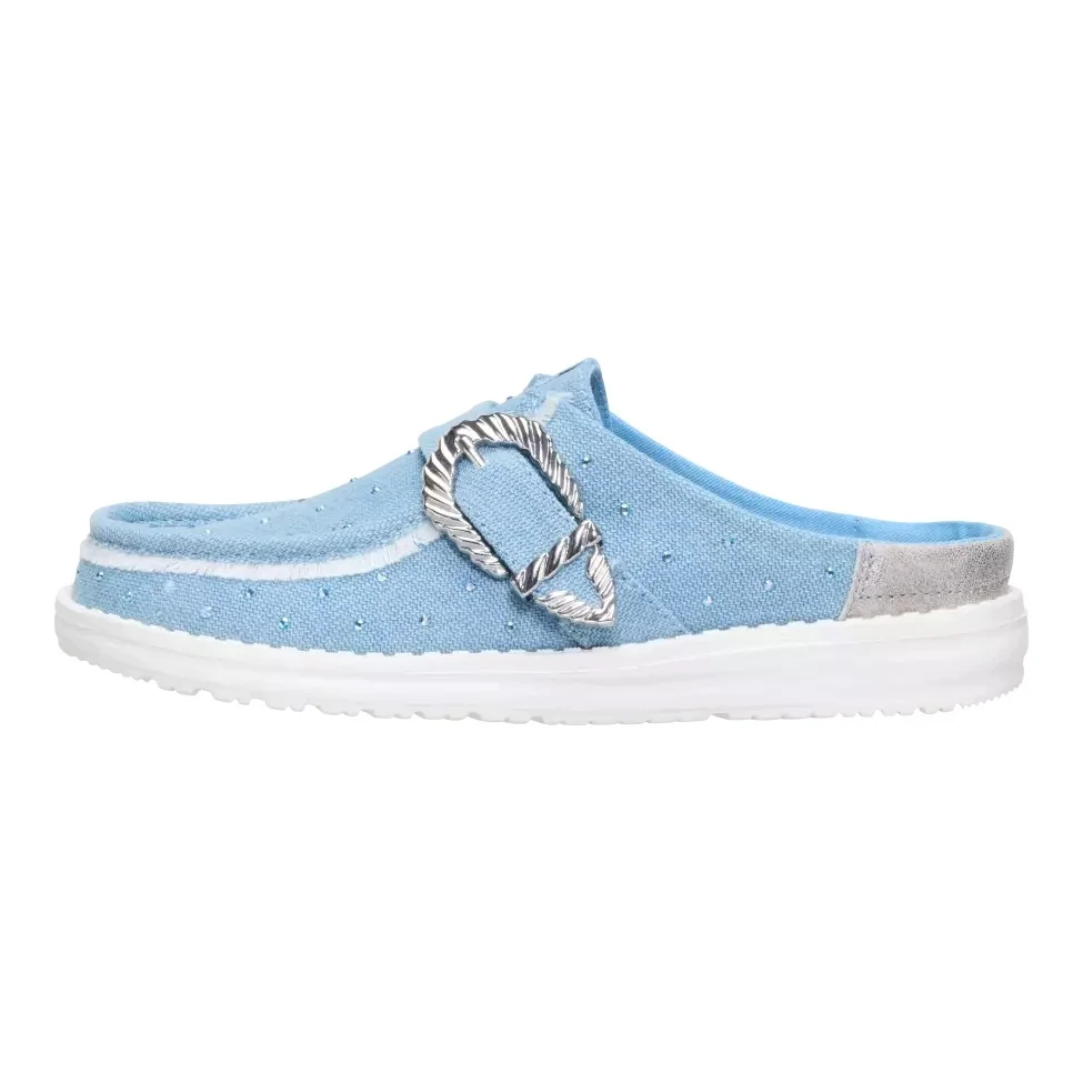 HeyDude Damskie Mokasyny Buty Wsuwane Wendy Slip Buckle Denim 38