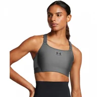 Bielizna sportowa damska - Biustonosz treningowy Under Armour UA HeatGear High - szary - UNDER ARMOUR - miniaturka - grafika 1