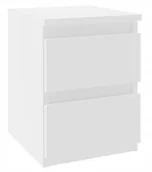Szafy i szafki dla dzieci - Szafka nocna 2 szuflady Biała 30x40x30 stolik nocny sypialnia - miniaturka - grafika 1