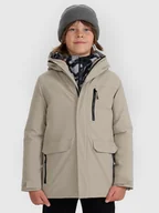 Kurtki i kamizelki sportowe męskie - 4F Kurtka przejściowa membrana 5000 chłopięca - beżowa 122 (6-7 lat) - miniaturka - grafika 1