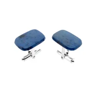 Spinki do mankietów i krawatów - Spinki do mankietów Dumortieryt (S839) Srebro [925] - miniaturka - grafika 1