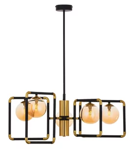 Lampa z bursztynowymi kloszami JUP 1984 IR5 CZ/MS BU z serii IBRA - Lampy sufitowe - miniaturka - grafika 2