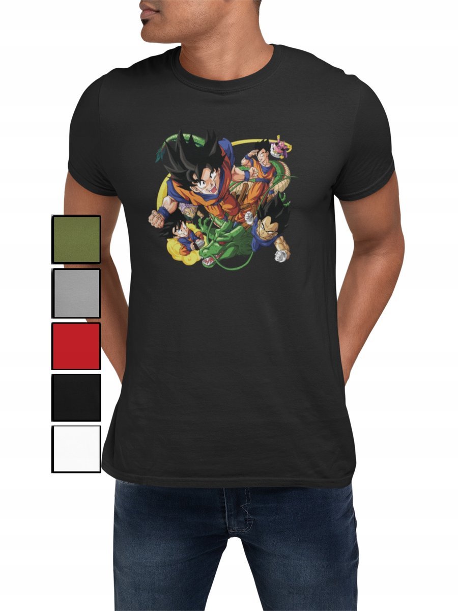 KOSZULKA T-SHIRT MĘSKA Z NADRUKIEM DRAGON BALL ANIME GOKU -XL