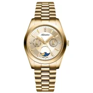 Zegarki damskie - Adriatica zegarek damski złoty z fazami ksieżyca A3802.1111QF - miniaturka - grafika 1