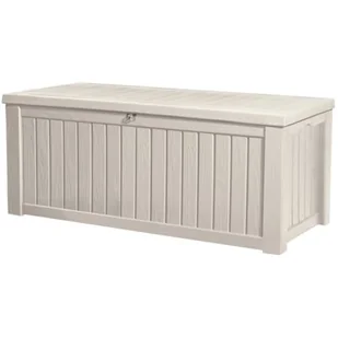 Keter Skrzynia ogrodowa KETER Rockwood Box, kremowa, 155x72x64 cm, 570 l - Pojemniki na zabawki - miniaturka - grafika 1