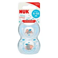 Smoczki uspokajające - Nuk smoczek uspokajający silikonowy 6-18m-cy Disney Dumbo 2szt. - miniaturka - grafika 1