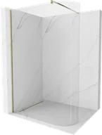 Ścianki i drzwi prysznicowe - Mexen Kioto ścianka prysznicowa zaokrąglona Walk-in 130 x 200 cm, transparent 8 mm, złota - 800-130-101-50-06 - miniaturka - grafika 1