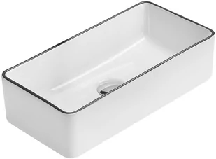 Mexen Nadia umywalka nablatowa 46 x 23 cm, biała/czarna rant - 21614607 - Umywalki Mexen Nadia umywalka nablatowa 46 x 23 cm, biała/czarna rant - 21614607 - Umywalki - miniaturka - grafika 1