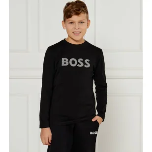 BOSS Kidswear Longsleeve Regular Fit - Koszulki dla chłopców - miniaturka - grafika 1