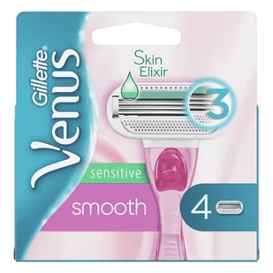 Gillette Venus Smooth Sensitive Pink - Wkłady do maszynki 4szt - Akcesoria i części do maszynek do golenia - miniaturka - grafika 1
