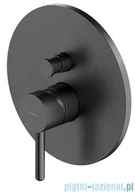 Baterie umywalkowe - Omnires Y bateria natryskowa-wannowa podtynkowa z przełącznikiem grafit Y1235GR | - miniaturka - grafika 1