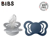 Śliniaki i fartuszki - BIBS COUTURE 2-PACK CLOUD & STEEL BLUE M Smoczek Anatomiczny silikonowy - miniaturka - grafika 1