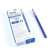 Długopisy - Pentel K110-VCX Mattehop żelowy długopis atramentowy z wysoko kryjącym atramentem, z matowym wykończeniem, model z nasadką, 1 opakowanie = 12 sztuk, niebieski - miniaturka - grafika 1