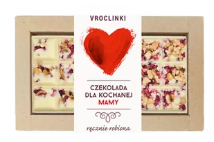 Czekolada biała z malinami i orzechami laskowymi - Dzień Mamy serce - Czekolada - miniaturka - grafika 1