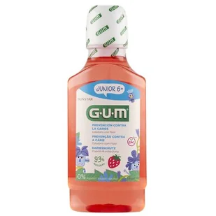 GUM Sunstar Butler GUM Junior płyn do płukania jamy ustnej TRUSKAWKA 300ml 3022 - Płyny do płukania jamy ustnej - miniaturka - grafika 1