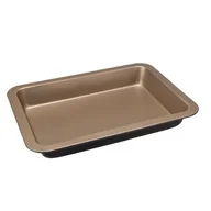 Formy do ciast - Blacha nieprzywieralna FELICIA 33 x 23 x 5,2 cm czarno-złoty - miniaturka - grafika 1