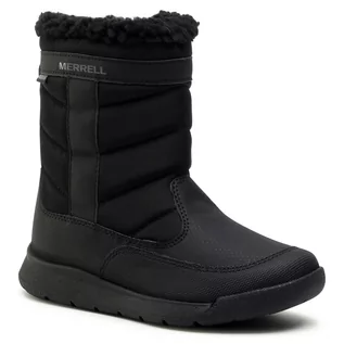 Buty dla dziewczynek - Śniegowce MERRELL - Alpine Puffer Wp MK264192 Black - grafika 1