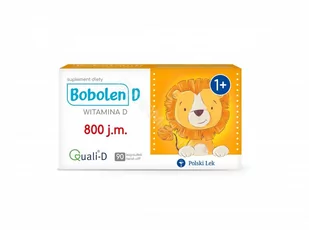 Polski Lek BOBOLEN Witamina D 800 j.m twist-off 90 kaps 3479161 - Witaminy i minerały - miniaturka - grafika 1