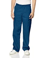 Spodnie damskie - Dickies Damskie spodnie medyczne z naturalnym stanem, zwężane nogawki, z wąskimi nogawkami, niebieski (Caribbean Blue), L Długi - miniaturka - grafika 1
