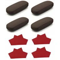 Akcesoria do okularów - ZESTAW 8 PRODUKTÓW - 4x Etui na okulary brązowe + 4x Ściereczka z mikrofibry - miniaturka - grafika 1