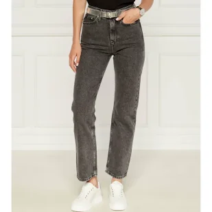 CALVIN KLEIN JEANS Jeansy | Straight fit - Spodnie damskie - miniaturka - grafika 1
