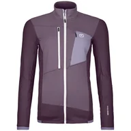 Bluzy sportowe damskie - Bluza damska Ortovox Fleece Grid Jacket W Rozmiar: L / Kolor: fioletowy - miniaturka - grafika 1