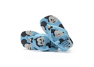 Buty dla dziewczynek - Havaianas Unisex dziecięce klapki Disney Classics, wielokolorowa - niebieski - 21 EU - grafika 1