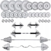Sport OUTLET - HMS STC55 SZTANGIELKI-SZTANGA PROSTA I ŁAMANA CHROM 55KG HMS TOWAR POWYSTAWOWY 17-59-117-outlet - miniaturka - grafika 1