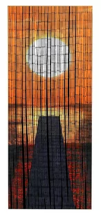 WENKO Zasłona bambusowa Zachód słońca, 90x200 cm, WENKO - Zasłony - miniaturka - grafika 1
