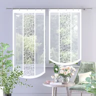 Firany - Firanka panel żakard biały gotowy 60x160cm G580 - miniaturka - grafika 1