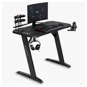 Biurka gamingowe - Biurko SENSE7 gamingowe Nomad Cybernetic Czarne 120x60 cm - miniaturka - grafika 1