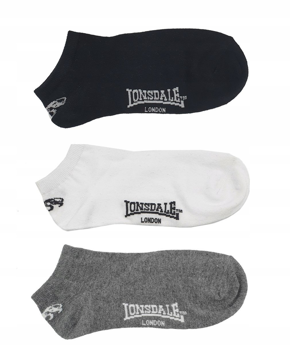 LONSDALE SKARPETY STOPKI 3 PARY Roz: 42-45 3-kol.